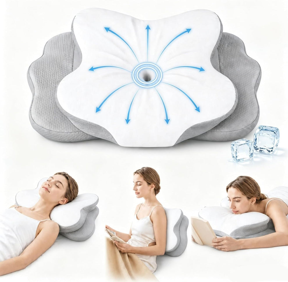 The Deep Sleep Cervical Pillow: Pain-Relief Ergonomic Contour Memory F ...